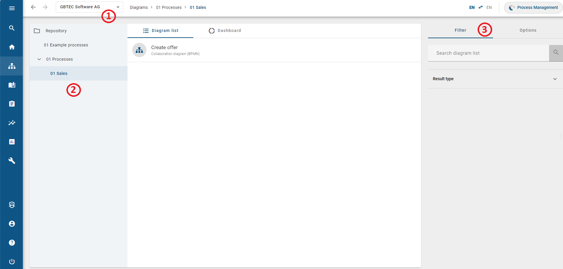 Discover the new user interface — BIC Process Design documentation